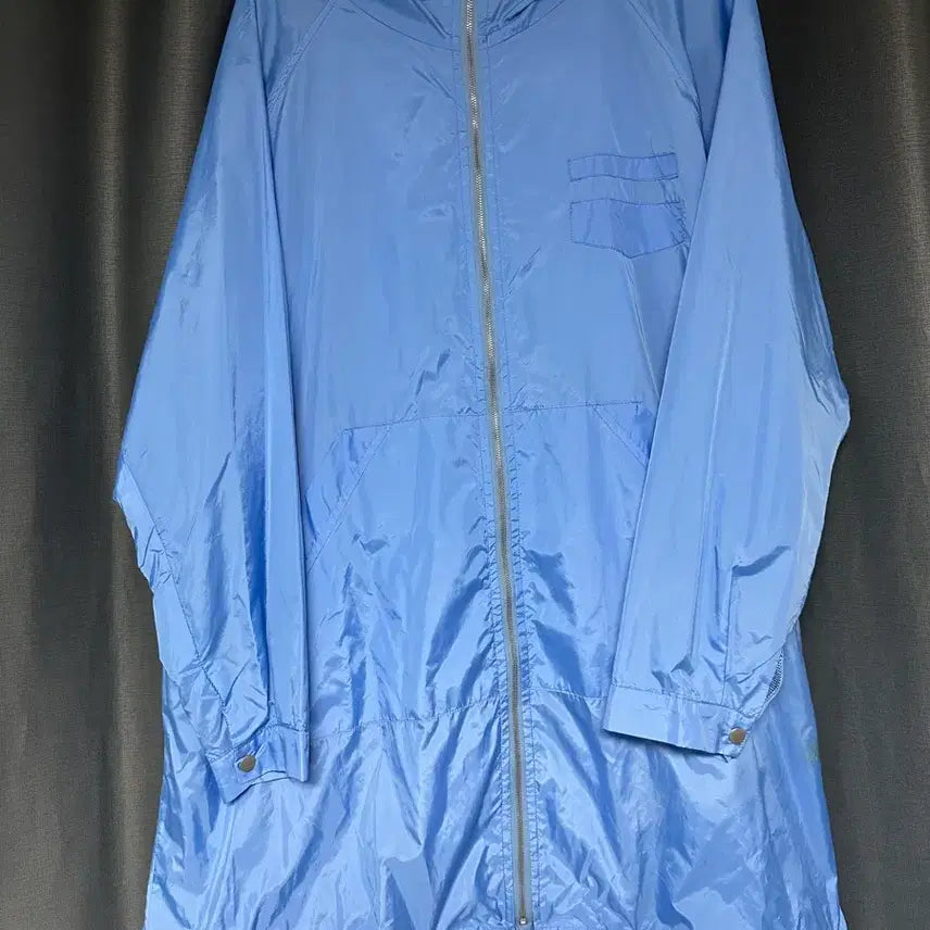 [BUNJANG] Blue Thin Windbreaker Jacket (Size 66-77) / 파란색 얇은 바람막이 점퍼66~77