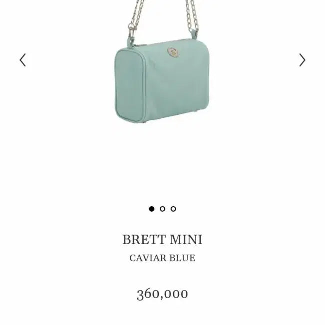 [BUNJANG] Minitmute Brett Mini Caviar Blue Chain Bag / 미닛뮤트 브렛 미니 캐비어블루 체인백