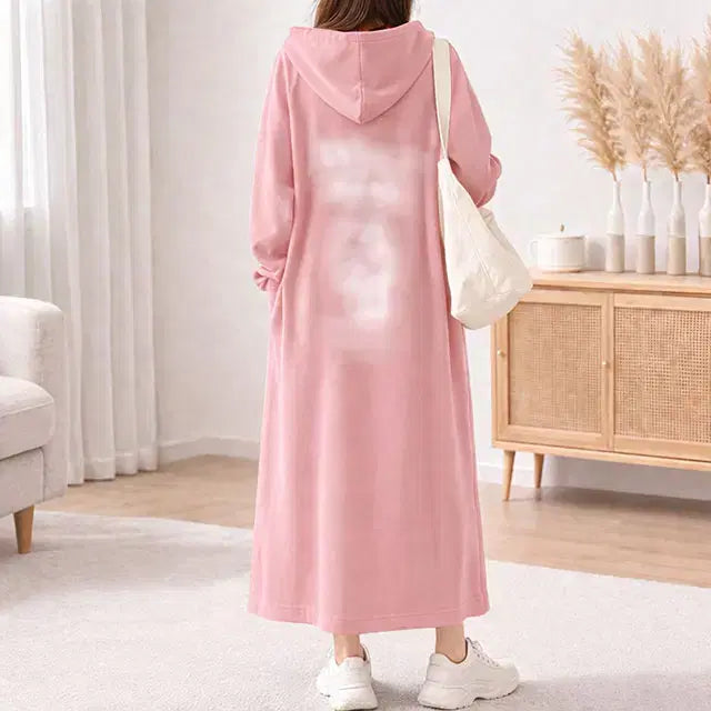 [BUNJANG] Sse Shop ST204 Hooded Long Jacket - Pink / 쎄샵 ST204 후드롱자켓 핑크 FREE556677-1개