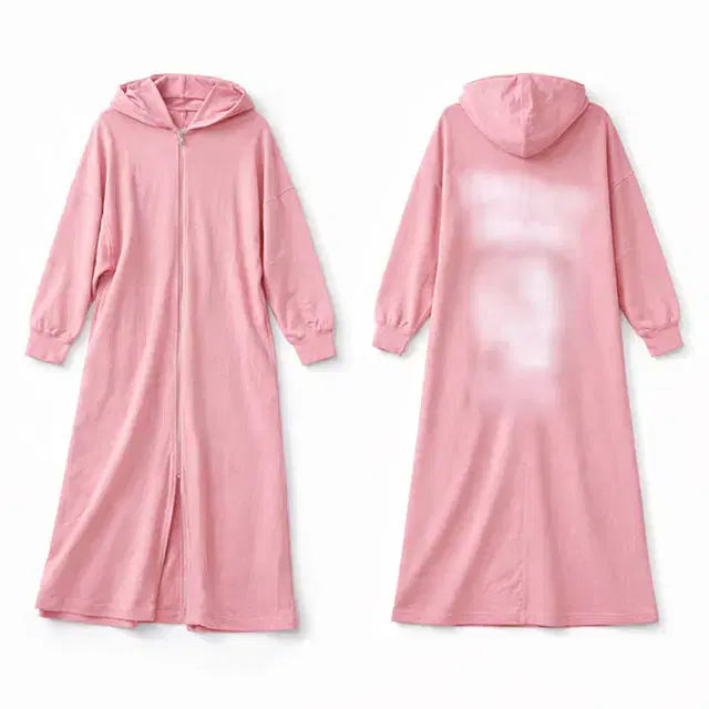 [BUNJANG] Sse Shop ST204 Hooded Long Jacket - Pink / 쎄샵 ST204 후드롱자켓 핑크 FREE556677-1개