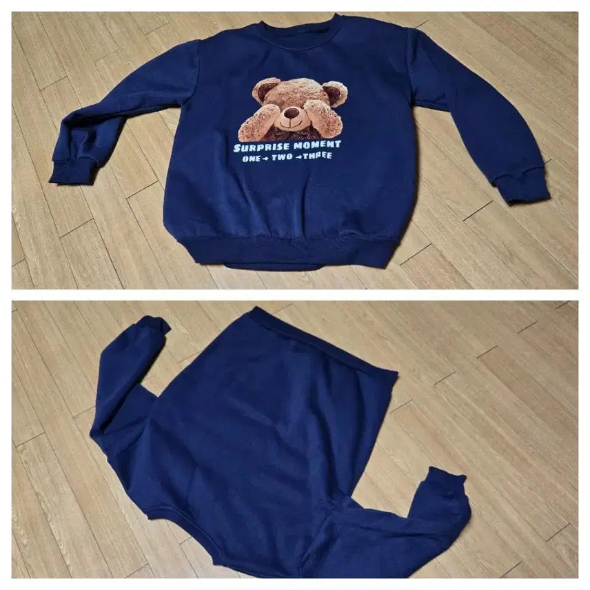 [BUNJANG] Unspecified 곰돌이 Fleece Sweatshirt / 곰돌이 기모 맨투맨free/L~XL