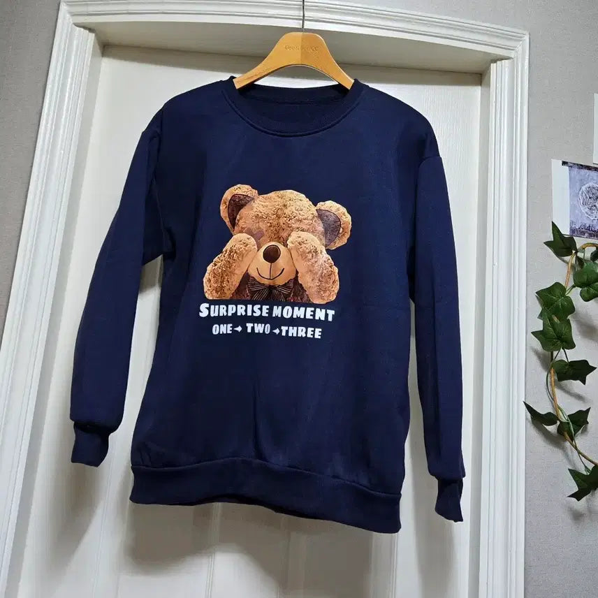[BUNJANG] Unspecified 곰돌이 Fleece Sweatshirt / 곰돌이 기모 맨투맨free/L~XL