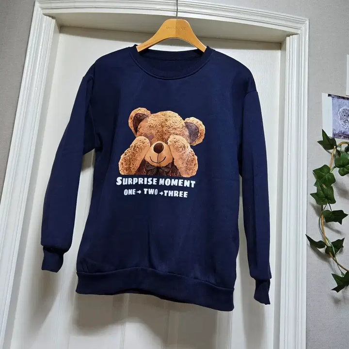 [BUNJANG] Unspecified 곰돌이 Fleece Sweatshirt / 곰돌이 기모 맨투맨free/L~XL