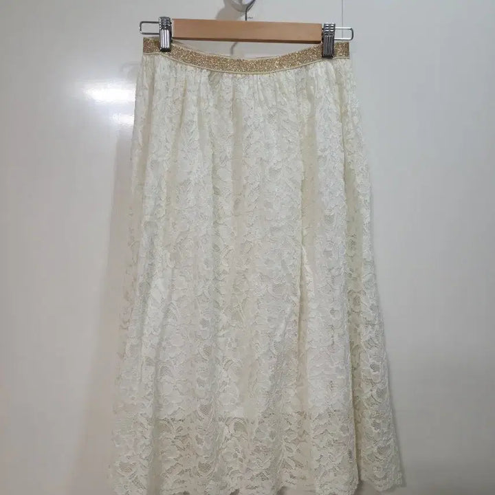 [BUNJANG] Ivory Lace Long Skirt / 아이보리 레이스 스커트 치마