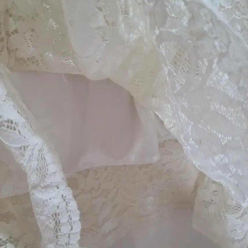 [BUNJANG] Ivory Lace Long Skirt / 아이보리 레이스 스커트 치마