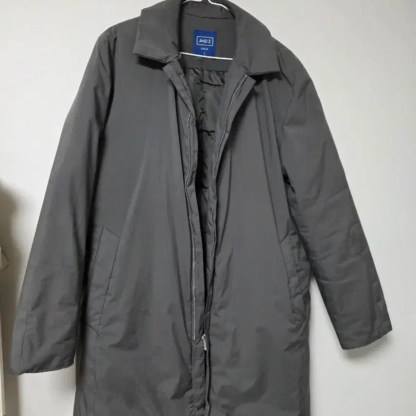 [BUNJANG] AND Z Long Goose Down Lightweight Padded Coat / A급/95/AND Z 짙은 그레이 롱 구스다운 경량 패딩 코트