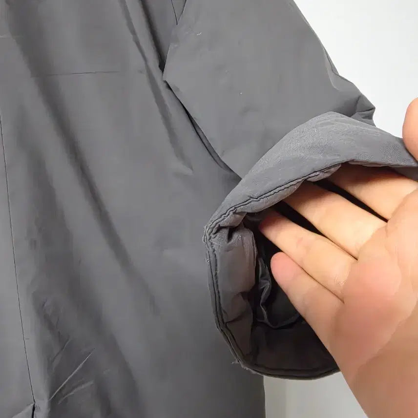 [BUNJANG] AND Z Long Goose Down Lightweight Padded Coat / A급/95/AND Z 짙은 그레이 롱 구스다운 경량 패딩 코트