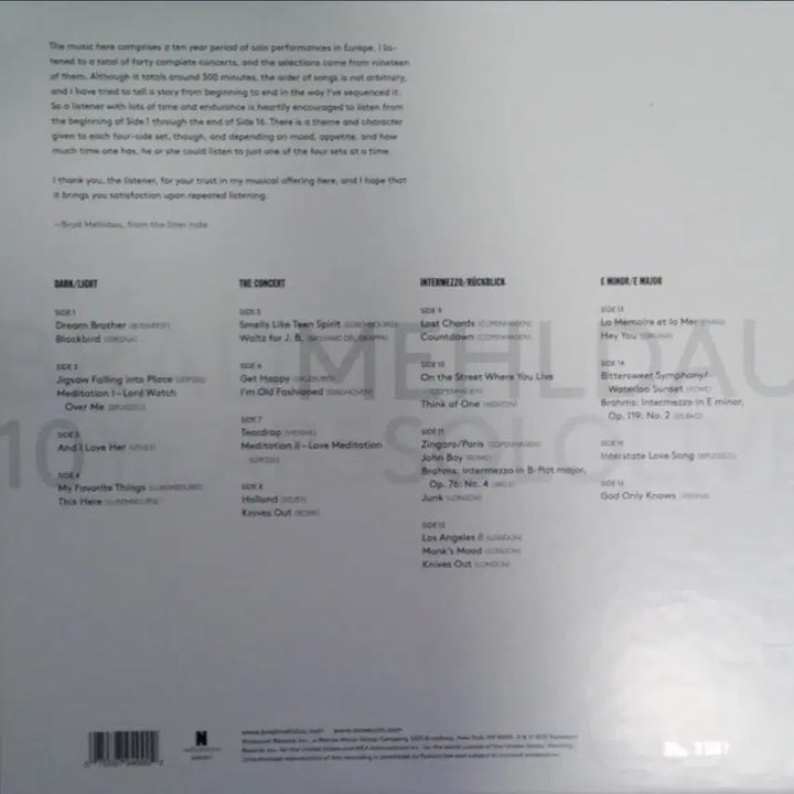 [BUNJANG] Brad Mehldau 10 Years Solo Live 8LP Box Set / Brad Mehldau  10 Years Solo Live 8LP SET