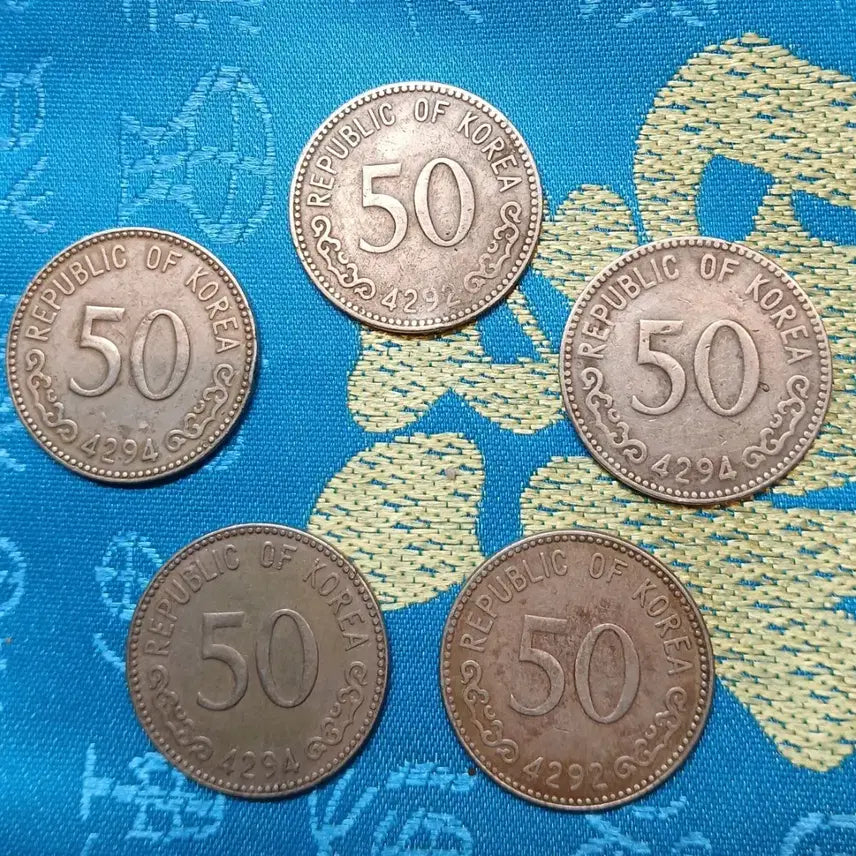 [SOLD OUT] 한국 50환 동전 5개 일괄