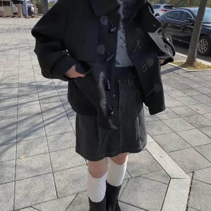 [BUNJANG] Anyone More Tteokbokki Short Coat / 애니원모어 떡볶이 숏코트 (3번 착용)