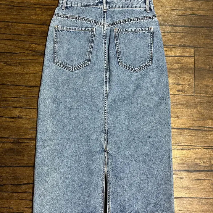[BUNJANG] Denim Long Skirt XS/S / 연청 데님 롱 스커트 75사이즈 XS~S사이즈
