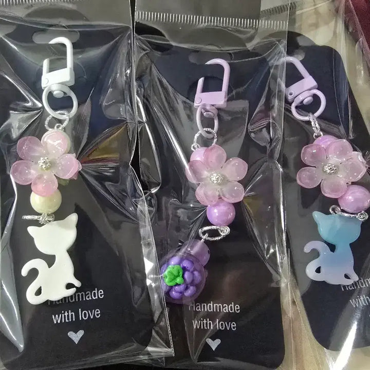 [BUNJANG] Handmade Butterfly and Lily of the Valley Keyring / 수제키링/직접만든키링입니다