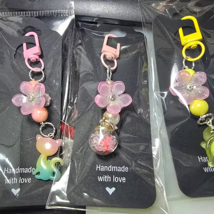 [BUNJANG] Handmade Butterfly and Lily of the Valley Keyring / 수제키링/직접만든키링입니다