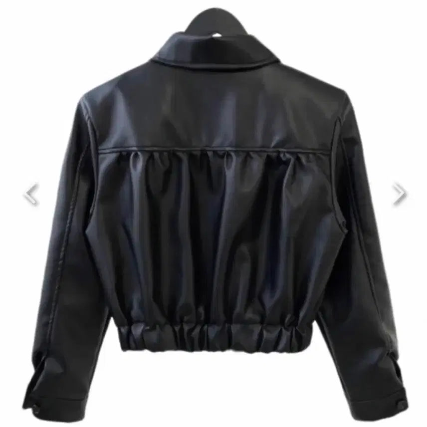 [BUNJANG] Kaki Point Leather Jacket / 카키포인트 레더자켓