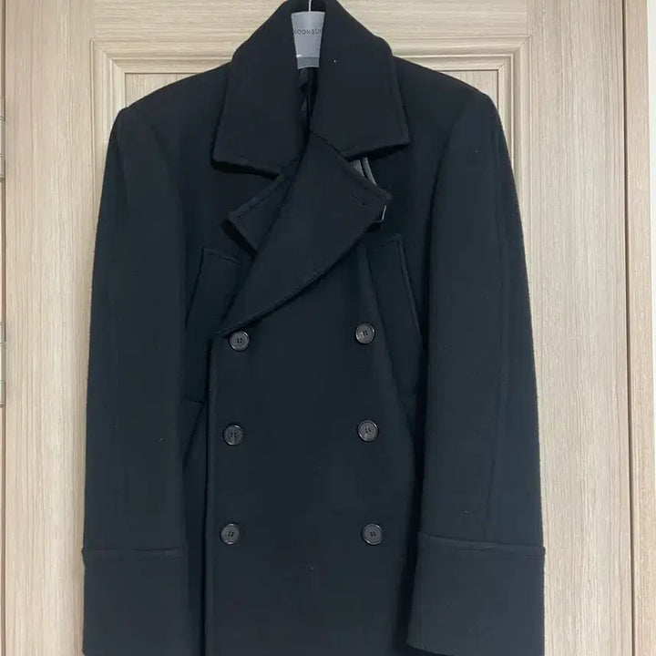 [BUNJANG] MOONSUN Black Pea Coat / MOONSUN 블랙 피코트