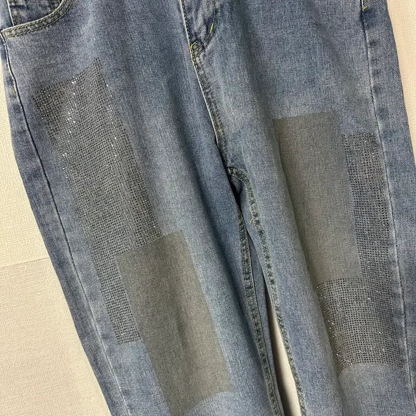 [BUNJANG] Stone Embellished Denim Jeans / 스톤 장식 데님 청바지 30사이즈