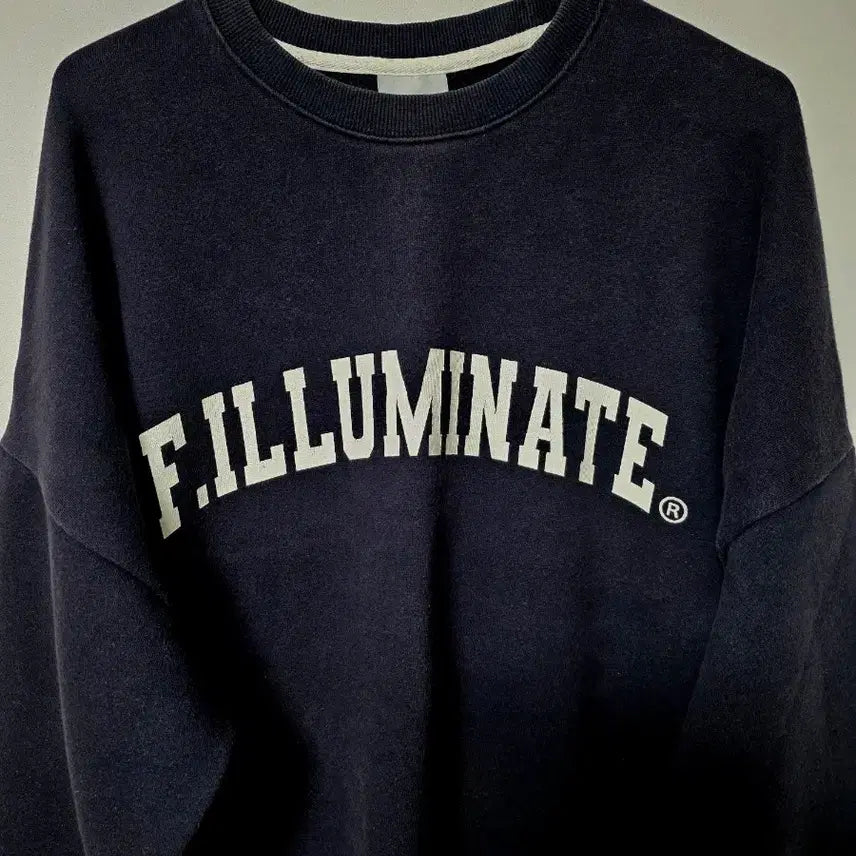 [BUNJANG] F.ILLUMINATE Navy Oversized Sweatshirt / A급/100~105/F.ILLUMINATE 네이비 오버핏 맨투맨 티