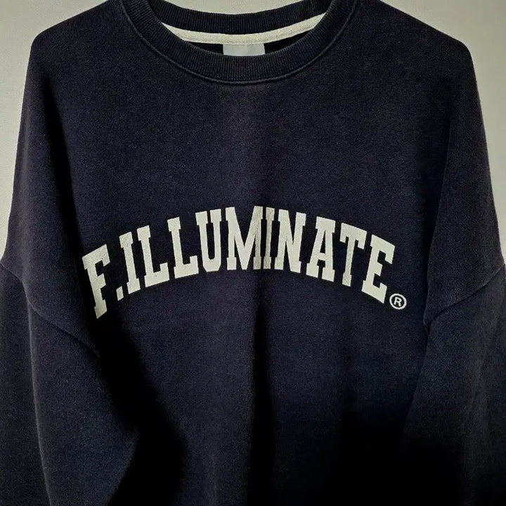 [BUNJANG] F.ILLUMINATE Navy Oversized Sweatshirt / A급/100~105/F.ILLUMINATE 네이비 오버핏 맨투맨 티