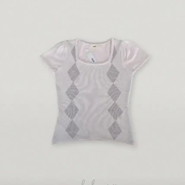 [BUNJANG] Oini Argyle Lace Knit Sweater / 오이니 아가일 레이스 니트 연핑크