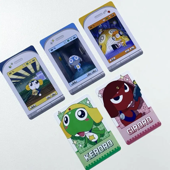 [BUNJANG] Keroro Collaboration Cafe Special Edition Card Bundle Set / 원가 5장 세트) 케로로 용산 팝업 카드 기로로 도로로 콜라보 카페 특전