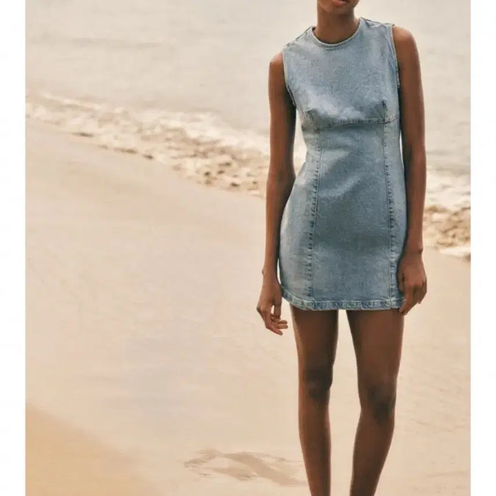 [BUNJANG] ZARA TRF Denim Mini Dress / 자라 데님 미니 원피스 trf
