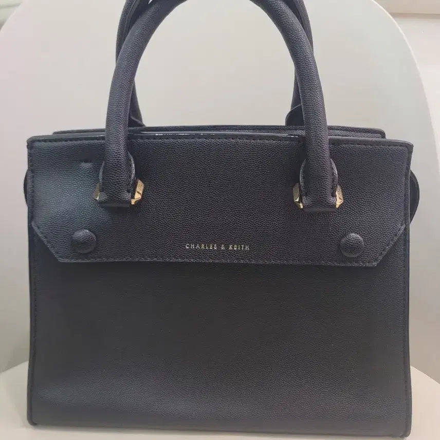 [BUNJANG] Charles &amp; Keith Black Tote Shoulder Bag / 찰스앤키스 블랙 토트백 숄더백 미사용 제품
