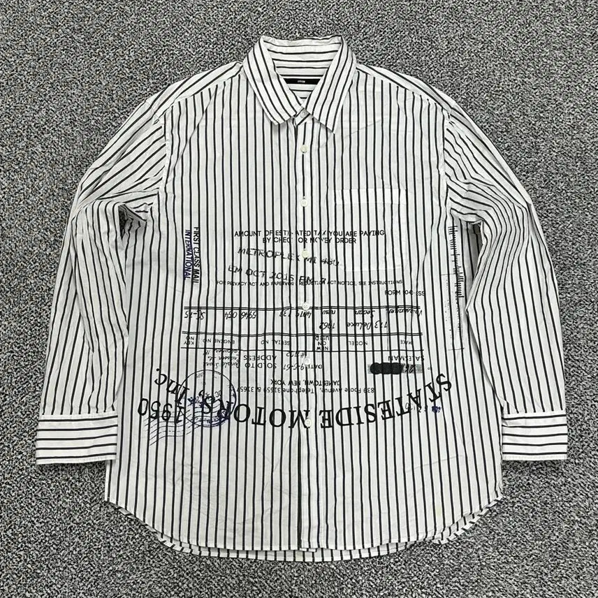 [BUNJANG] System Homme Printing Oversized Shirt / 105) 시스템옴므 프린팅 오버핏 셔츠 긴팔