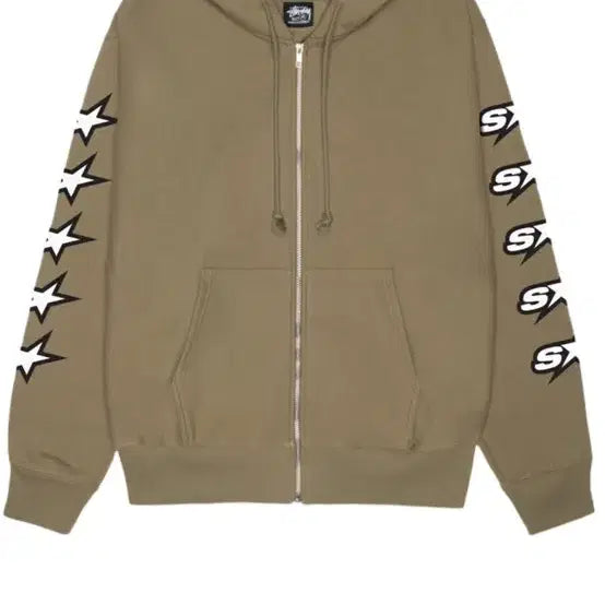 [BUNJANG] Stussy Speedway Army Hoodie Zip-up / 스투시 스피드웨이 아미 후드 집업