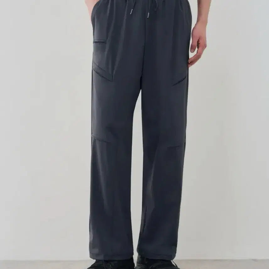 [SOLD OUT] [새상품][M] 드로우핏x패션플래닛 쿨링 릴렉스드 스트링 팬츠 다크그레이