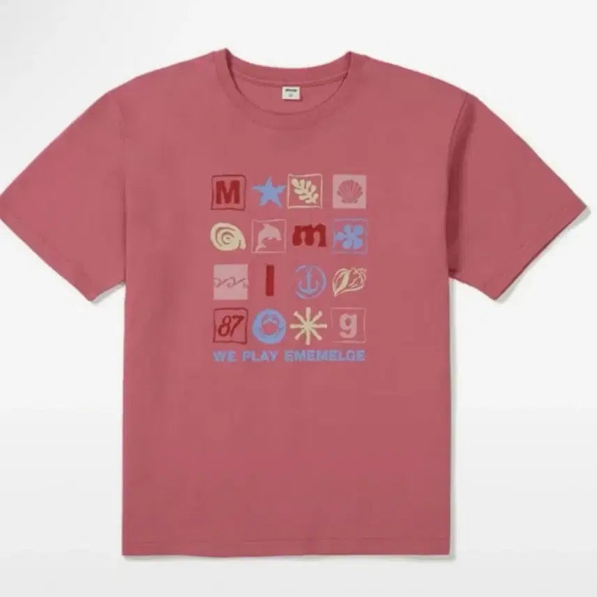 [BUNJANG] Mmlg Pink Graphic T-shirt / Mmlg 엠엠엘지 반팔티