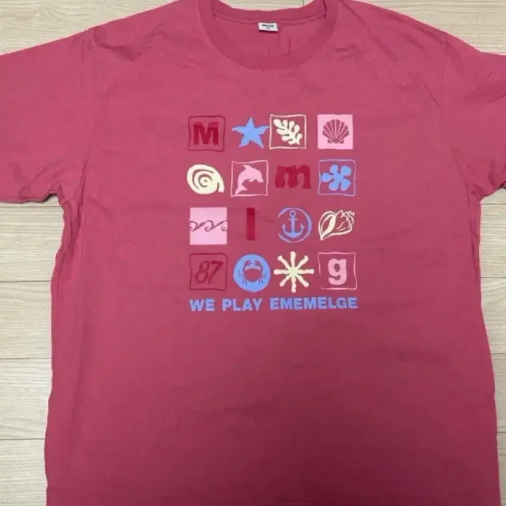[BUNJANG] Mmlg Pink Graphic T-shirt / Mmlg 엠엠엘지 반팔티