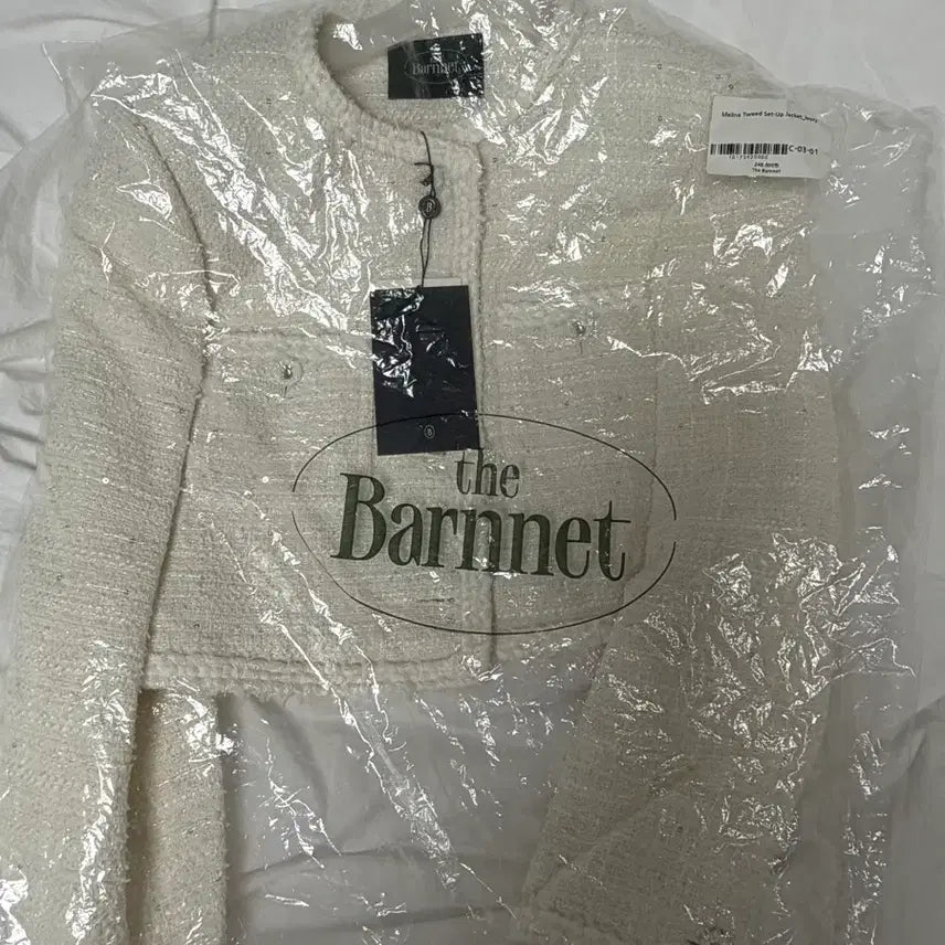[BUNJANG] TheBarnett Melina Tweed Jacket / 더바넷 트위드 Melina Tweed Set-Up Jacket_Ivory
