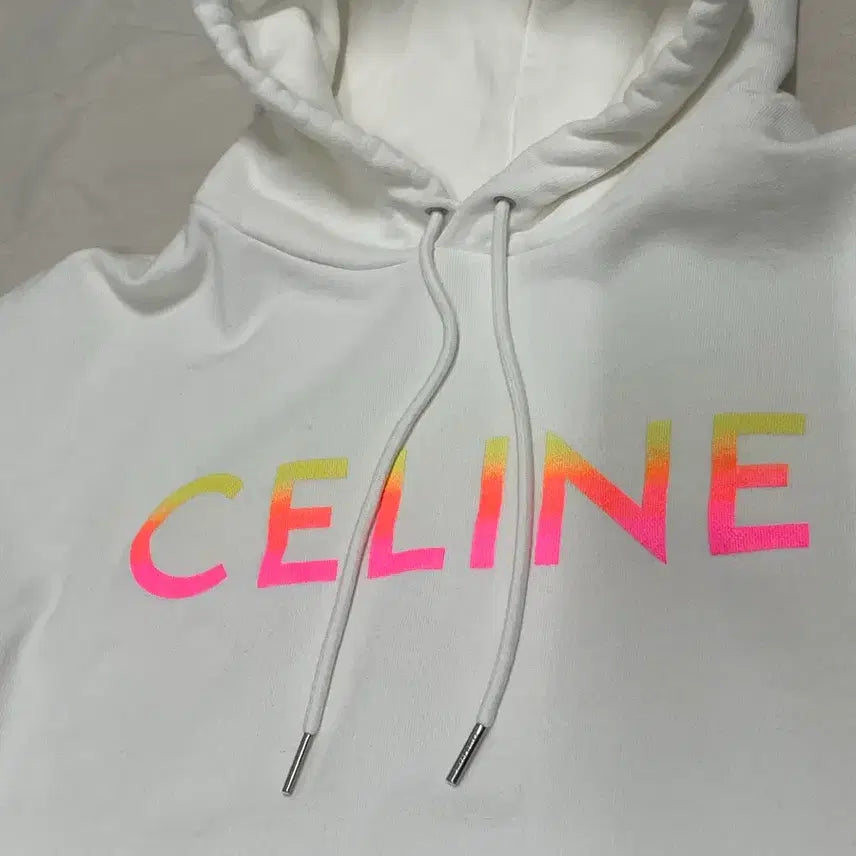 [BUNJANG] Celine Gradient Rainbow Logo Hoodie (M) / 셀린느 그라데이션 레인보우 로고 후드 티셔츠 [m]