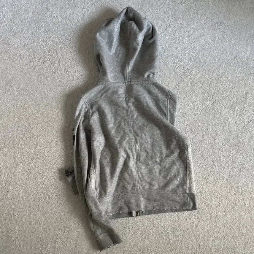[BUNJANG] Vintage Y2K Gray Glossy Point Hooded Zip-up / 빈티지 y2k 그레이 글로시 포인트 후드집업
