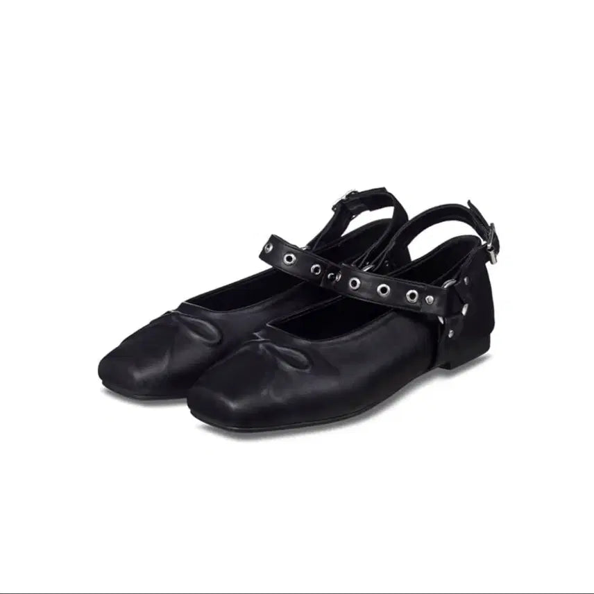 [BUNJANG] Rave Eyelet Flat Shoes Black EU40 / 레이브 아일렛 플랫슈즈 블랙 eu40
