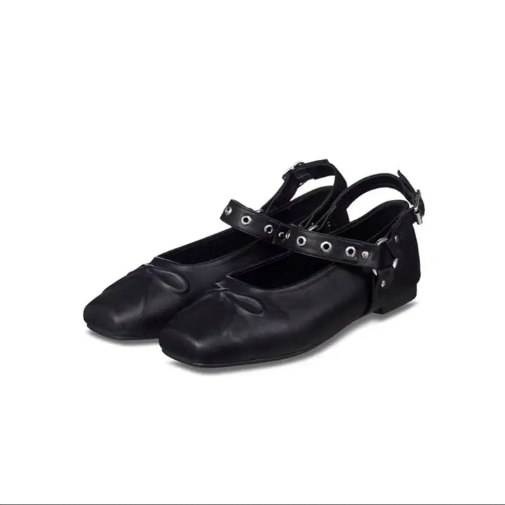 [BUNJANG] Rave Eyelet Flat Shoes Black EU40 / 레이브 아일렛 플랫슈즈 블랙 eu40