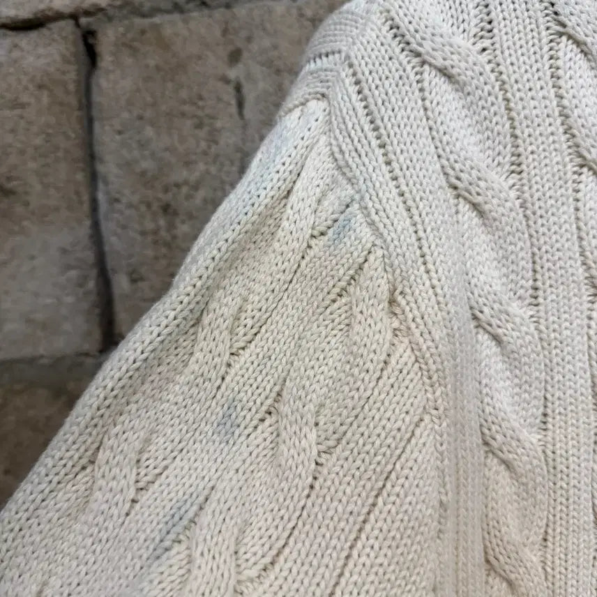 [BUNJANG] Polo Ralph Lauren Heart Cable Knit Sweater / 폴로 랄프로렌 하트 케이블 니트