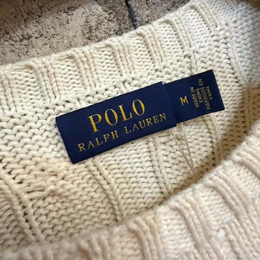 [BUNJANG] Polo Ralph Lauren Heart Cable Knit Sweater / 폴로 랄프로렌 하트 케이블 니트