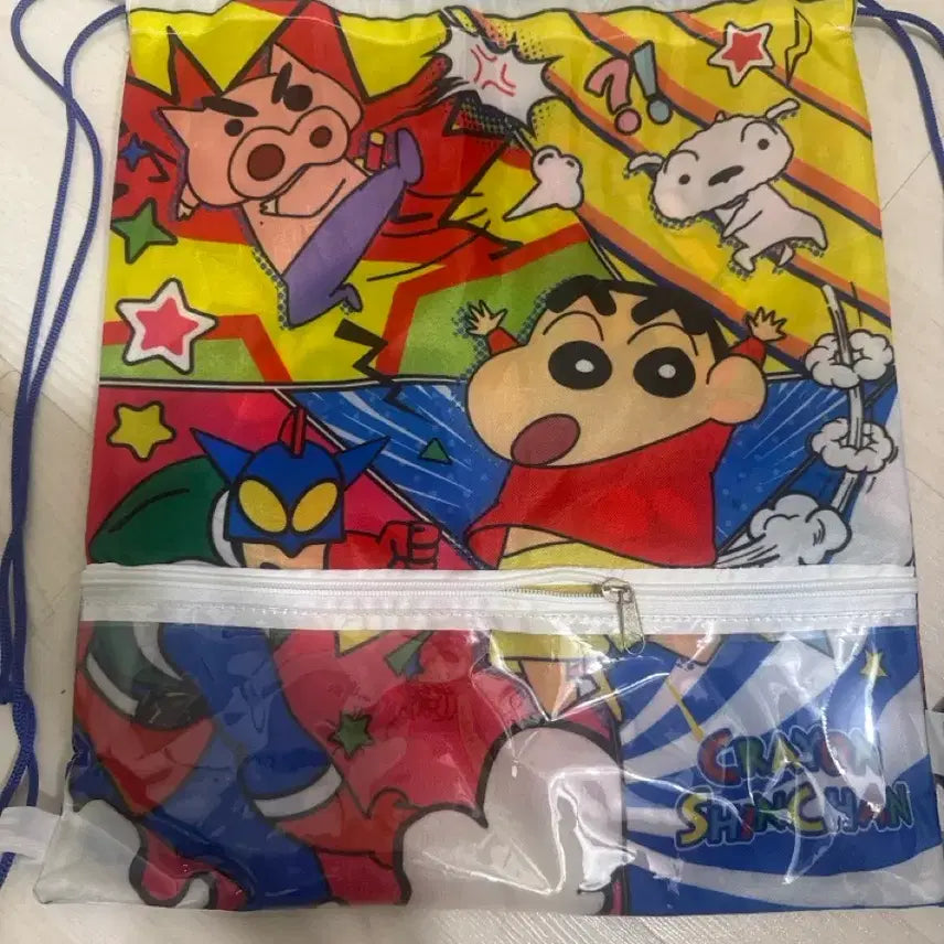 [BUNJANG] Crayon Shin-chan Drawstring Bag / 짱구 드로우 스트링 가방