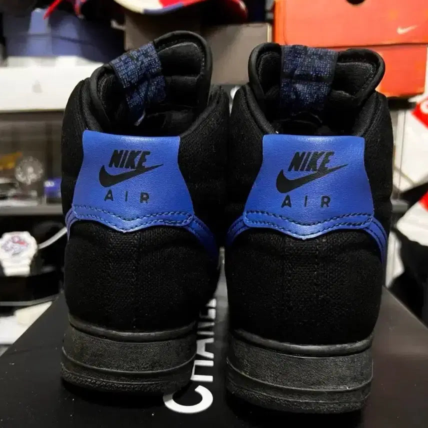 [BUNJANG] Nike Air Force 1 CVS High Black/Royal 1994 Sneakers / 미품 나이키 에어포스1 cvs 하이 검파 1994년 270