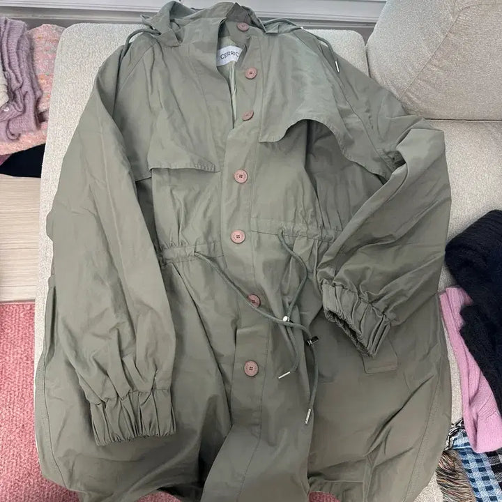 [BUNJANG] CERRIC Khaki Parka Jacket / CERRIC 카키색 야상 점퍼