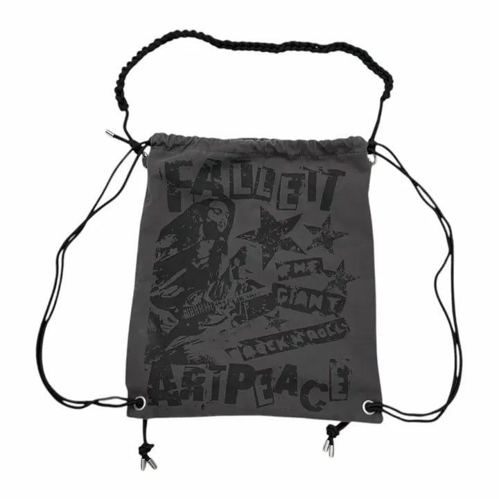 [BUNJANG] FALLETT Rope Gym Sack Charcoal / FALLETT 팔렛 락 밴드 로프 짐색 가방 차콜