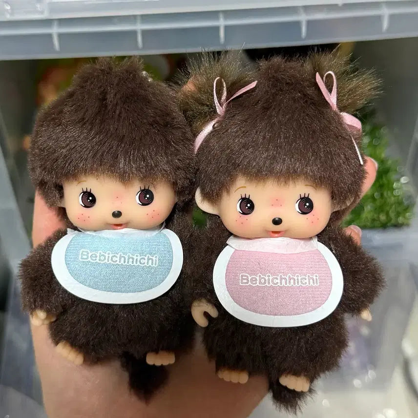 [BUNJANG] Monchhichi Bebechichi Doll Keyring Set / 몬치치 베베치치 인형 키링 남아 여아