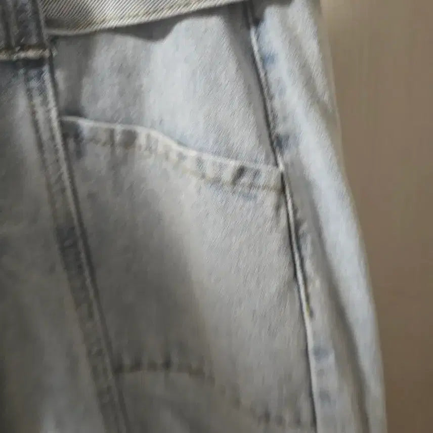 [BUNJANG] Recob Belted Light Wash Denim Long Skirt / 레코브 벨티드 언청 데님 롱스커트
