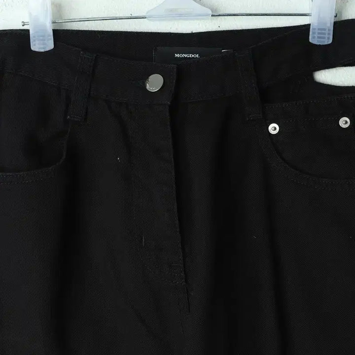 [BUNJANG] W(S) Mongdol Wide Fit Pants Black / W(S) 몽돌 면바지 팬츠 와이드핏 블랙 유니크-24AF
