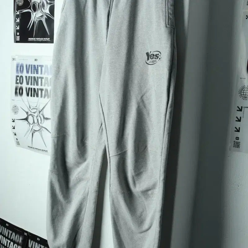 [BUNJANG] YesEyeSee Training Jogger Pants (Gray) / W(M-L) 예스아이씨 트레이닝복 바지 조거 밴딩 그레이-24B8