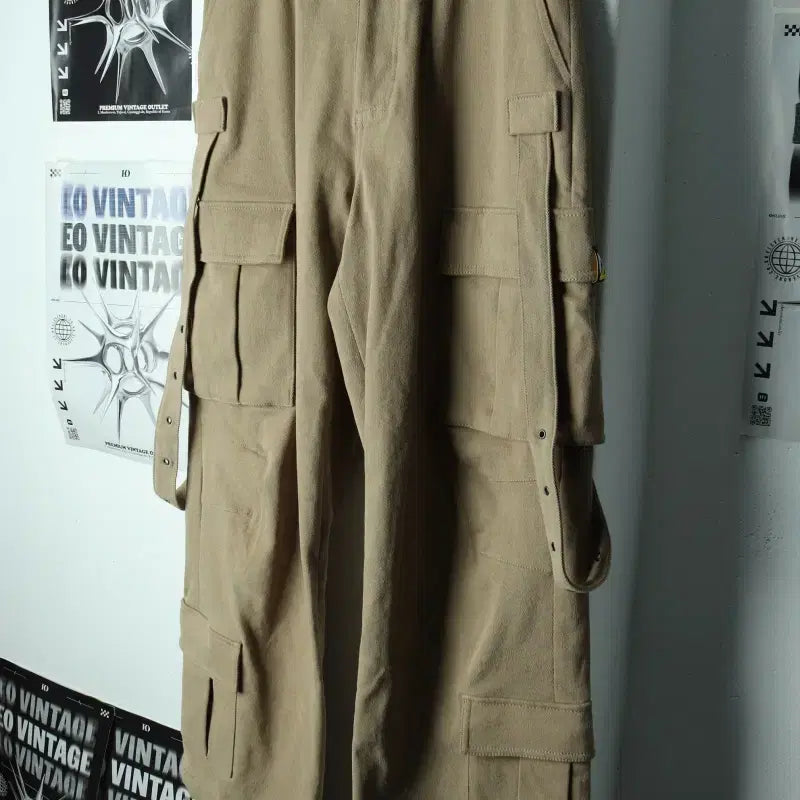 [BUNJANG] ZENEUS Cargo Pants Beige / (M-L) 제뉴즈 면바지 팬츠 새상품 카고 베이지 스트릿-24BA