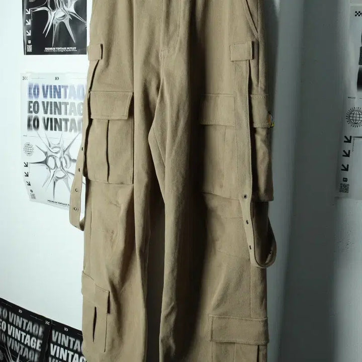[BUNJANG] ZENEUS Cargo Pants Beige / (M-L) 제뉴즈 면바지 팬츠 새상품 카고 베이지 스트릿-24BA