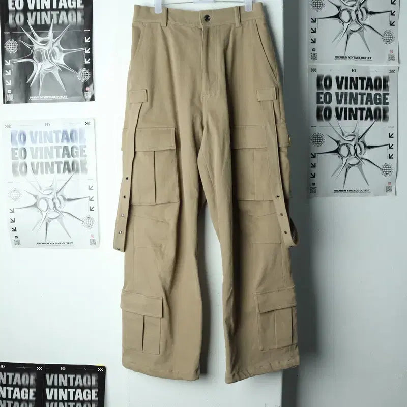 [BUNJANG] ZENEUS Cargo Pants Beige / (M-L) 제뉴즈 면바지 팬츠 새상품 카고 베이지 스트릿-24BA
