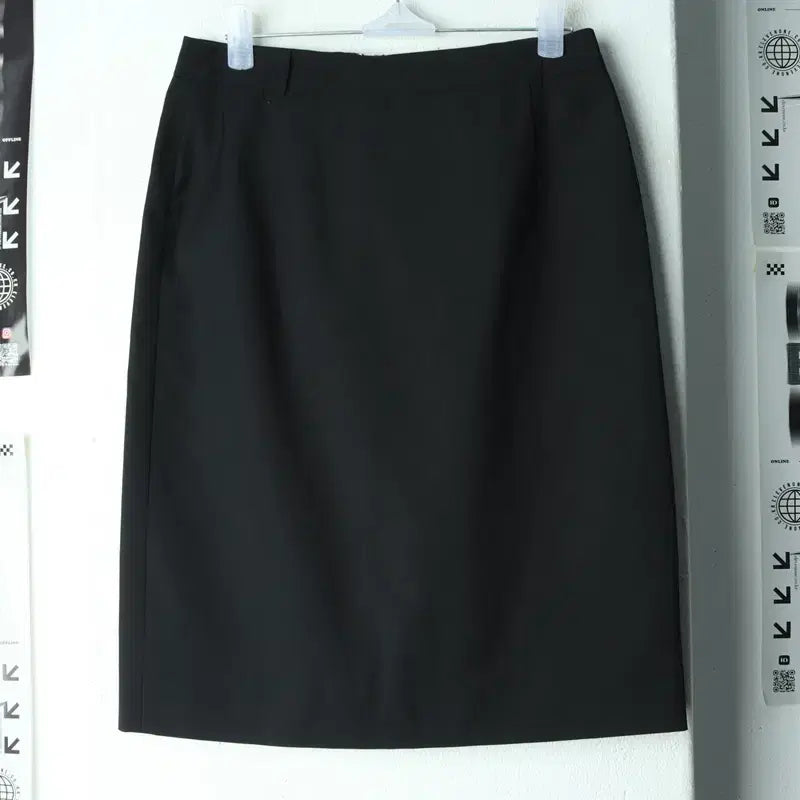 [BUNJANG] W(S) System H-Line Black Wool Skirt / W(S) 시스템 스커트 치마 한섬 H라인 블랙 울-24BE